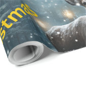 Vrolijk Kerst Rendier Wrapping Papier (Rol Hoek)