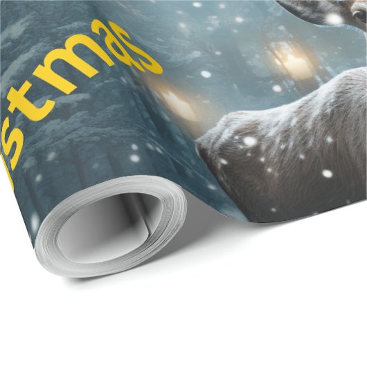 Vrolijk Kerst Rendier Wrapping Papier (Rol Hoek)
