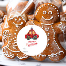 Vrolijk Kerst Retro Auto Ornament Gift Naam