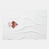 Vrolijk Kerst Retro Auto Ornament Theedoek (Horizontaal)