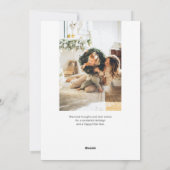 Vrolijk Kerst Retro Script Foto Vakantie Kaart (Achterkant)