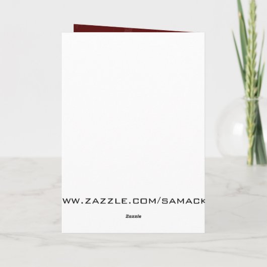 Vrolijk Kerst Rode Sterren Witte Ornamenten Kaart (Achterkant)