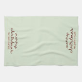 Vrolijk Kerst rode strik Keuken Handdoeken (Horizontaal)