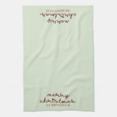 Vrolijk Kerst rode strik Keuken Handdoeken (Verticaal)