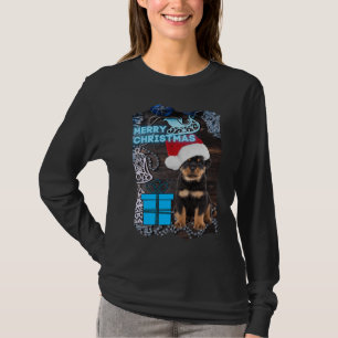 Vrolijk Kerst Rottweiler Puppy Met Cadeau T-shirt