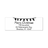 Vrolijk Kerst Rubber Stempel Retouradres Lights (Design)