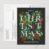 Vrolijk Kerst Rustiek Corporate Greeting Briefkaar Briefkaart (Voorkant / Achterkant)