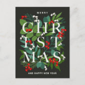 Vrolijk Kerst Rustiek Corporate Greeting Briefkaar Briefkaart (Voorkant)