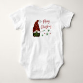 Vrolijk Kerst Rustiek Land Gnome Leuke vakantie Romper (Achterkant)