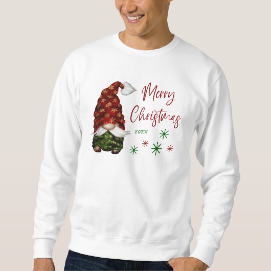 Vrolijk Kerst Rustiek Land Gnome Leuke vakantie Trui (Voorkant)
