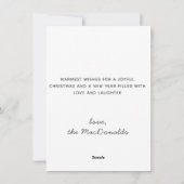 Vrolijk Kerst Schattige Dachshund vakantie krans K Feestdagenkaart (Achterkant)