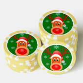 Vrolijk Kerst Schattige Herten Klei Poker Chips, G Pokerchips (Opstapeling)