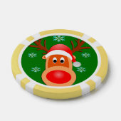 Vrolijk Kerst Schattige Herten Klei Poker Chips, G Pokerchips (Enkel)