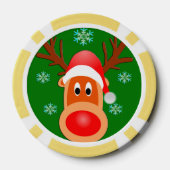 Vrolijk Kerst Schattige Herten Klei Poker Chips, G Pokerchips (Achterkant)