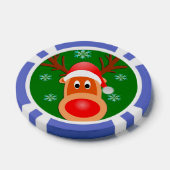Vrolijk Kerst Schattige Herten Klei Poker Chips, P Chips (Enkel)