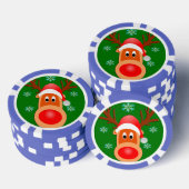 Vrolijk Kerst Schattige Herten Klei Poker Chips, P Chips (Opstapeling)