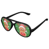 Vrolijk Kerst Schattige Herten Party Shades Zonneb Aviator Zonnebril (Gekanteld)