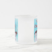 Vrolijk Kerst Schattige Kleine Sneeuwmannen Schatt Matglas Koffiemok (Center)