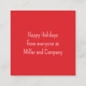 Vrolijk Kerst Schattige Retro Winter Kerst Iconen Vierkante Visitekaartje (Achterkant)