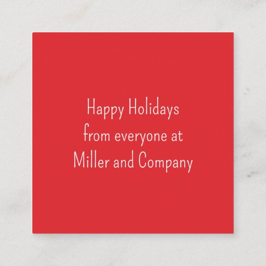 Vrolijk Kerst Schattige Retro Winter Kerst Iconen Vierkante Visitekaartje (Achterkant)