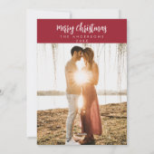 Vrolijk Kerst Schattige Rode Sneeuwmannen Wereldbo Feestdagenkaart (Achterkant)