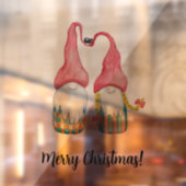Vrolijk Kerst Schattige Winter Gnome In Liefde Raamsticker (Vel 2)