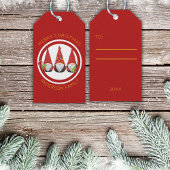 Vrolijk Kerst Schattigee Vakantie Gnomen Cadeaulabel