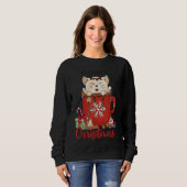 Vrolijk Kerst Shirt Kat Liefhebbers Xmas T-shirt S (Voorkant volledig)