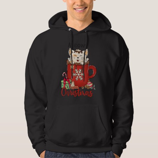 Vrolijk Kerst Shirt Kat Liefhebbers Xmas T-shirt S (Voorkant)