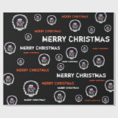 Vrolijk Kerst Sinaasappel Eyes Zombie Cadeaupapier (Vlak)