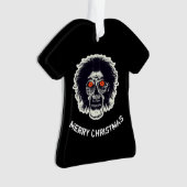 Vrolijk Kerst Sinaasappel Eyes Zombie Ornament (voorkant)