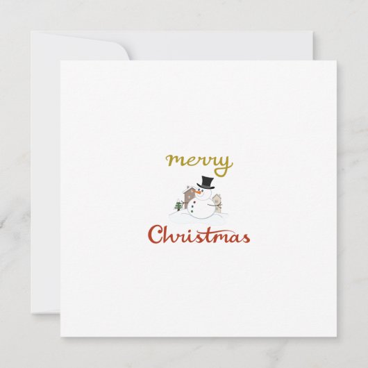 Vrolijk Kerst + Sneeuwman Design (Achterkant)