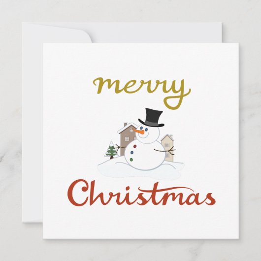 Vrolijk Kerst + Sneeuwman Design (Voorkant)