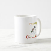 Vrolijk Kerst + Sneeuwman Design Koffiemok (Voorkant rechts)