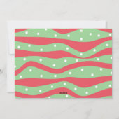 Vrolijk Kerst snoep kerst patroonfoto Feestdagenkaart (Achterkant)