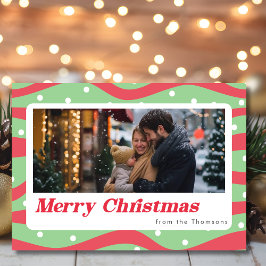 Vrolijk Kerst snoep kerst patroonfoto Feestdagenkaart