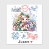 Vrolijk Kerst sticker (Vel)
