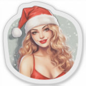 Vrolijk Kerst sticker voor Feestdagen (Voorkant)