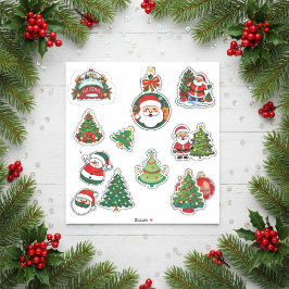 vrolijk Kerst stickers laken