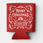 Vrolijk Kerst  stijl ontwerp Blikjeskoeler (Voorkant)