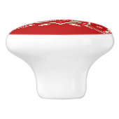 Vrolijk Kerst  stijl ontwerp Keramische Knop (Zijkant)