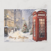Vrolijk Kerst  Telefoonhokje Feestdagenkaart (Voorkant)