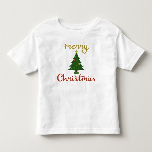 Vrolijk Kerst+Tree ontwerp Kinder Shirts (Voorkant)