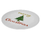 Vrolijk Kerst+Tree ontwerp Snijplank (Hoek)