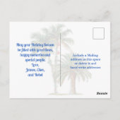 Vrolijk Kerst Tropische Camping Briefkaart (Achterkant)