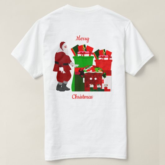 Vrolijk Kerst Unisex T-shirt (Design achterkant)