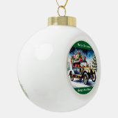Vrolijk Kerst Vintage Auto Ornament (Links)
