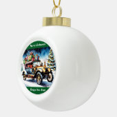 Vrolijk Kerst Vintage Auto Ornament (Rechts)