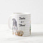 Vrolijk Kerst Waterverf Boerderij Gnoom Koffiemok (Voorkant links)