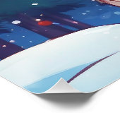 Vrolijk Kerst Wit Baby Polar Beer Perfect Poster (Hoek)